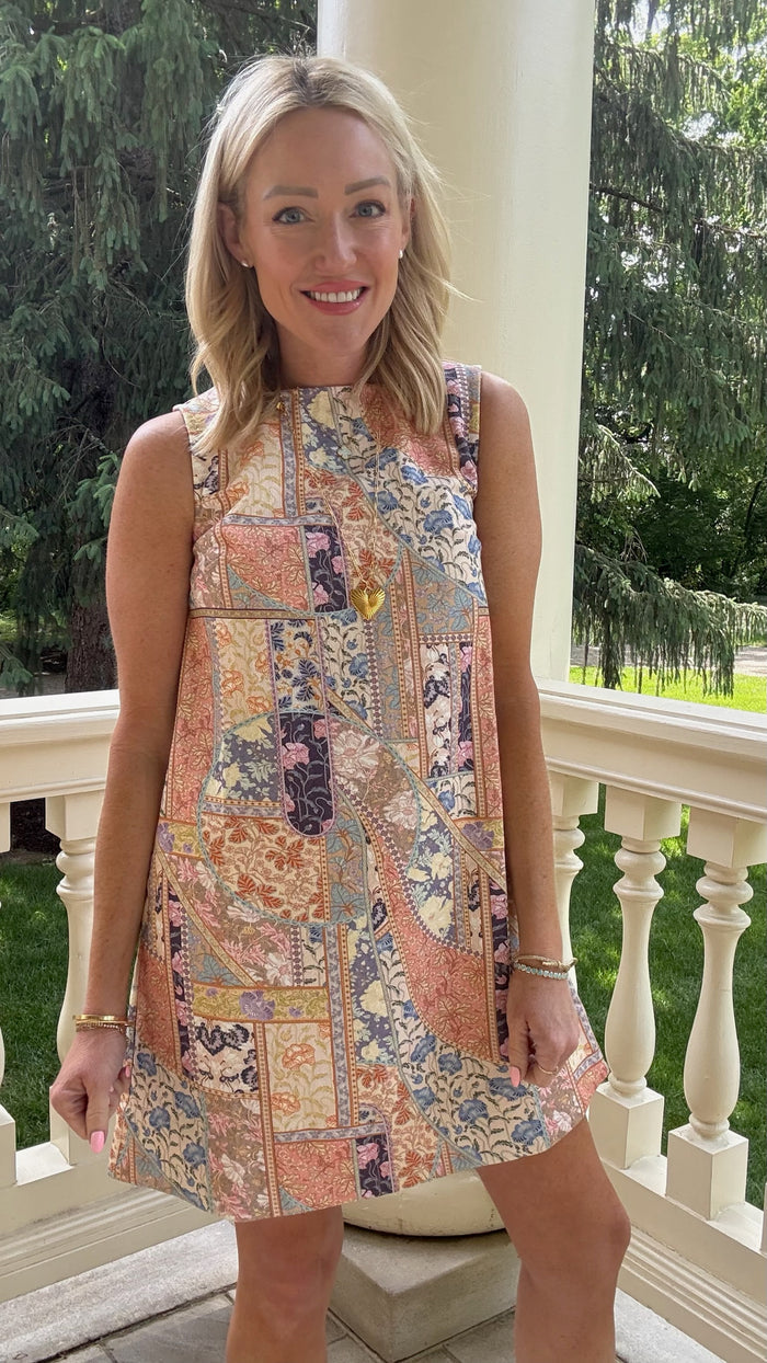 Ally Patchwork Mini Dress