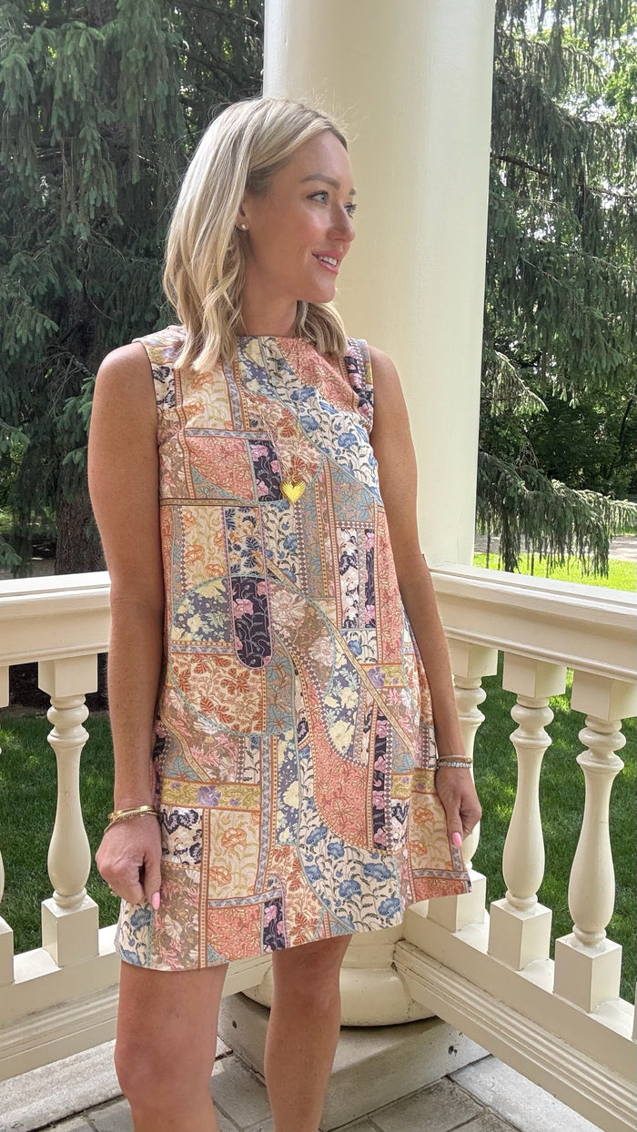 Ally Patchwork Mini Dress
