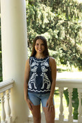Amber Embroidery Detail Top
