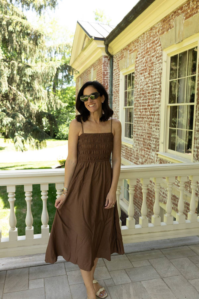 Andrea Smocked Midi Dress