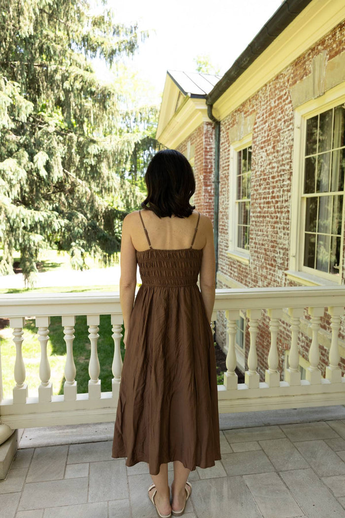 Andrea Smocked Midi Dress