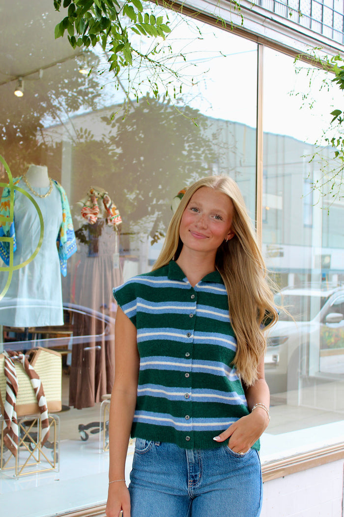 Angelica Stripe Sweater Top