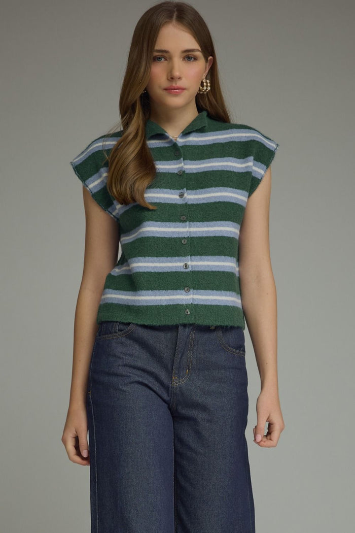 Angelica Stripe Sweater Top
