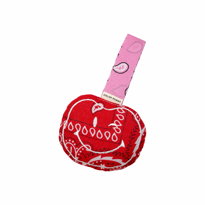 Atelier Pomme Apple Of My Eye Pacifier Cuddle Bandana Rouge