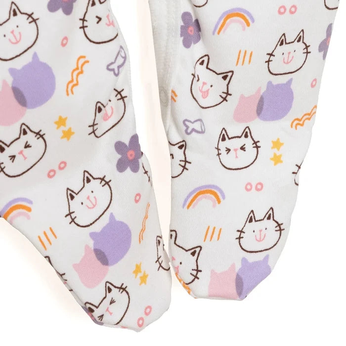 Baby Girl Sleepsuit Bodysuit & Hat Set - Ecru Ecru - ebebek