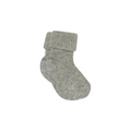 Baby Socks Rib Cotton Light Grey Melange