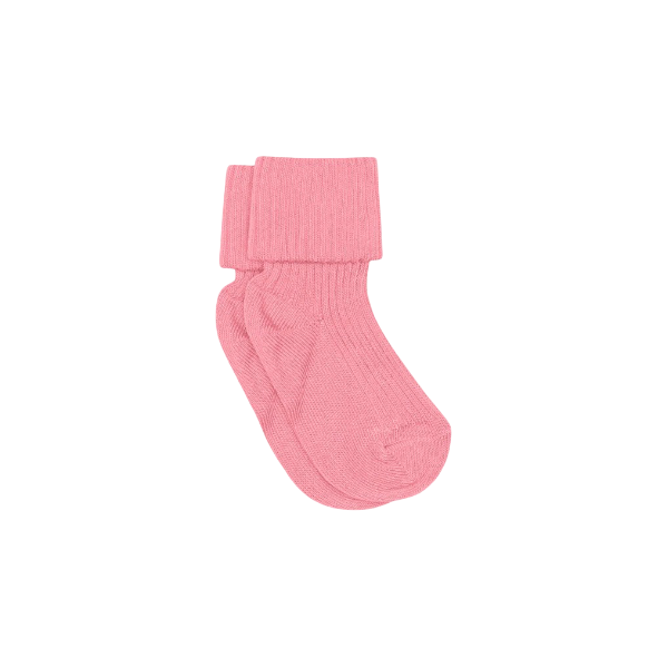 Baby Socks Rib Cotton Pink Cosmos