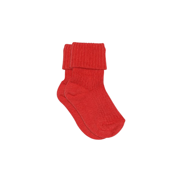Baby Socks Rib Cotton Tomato