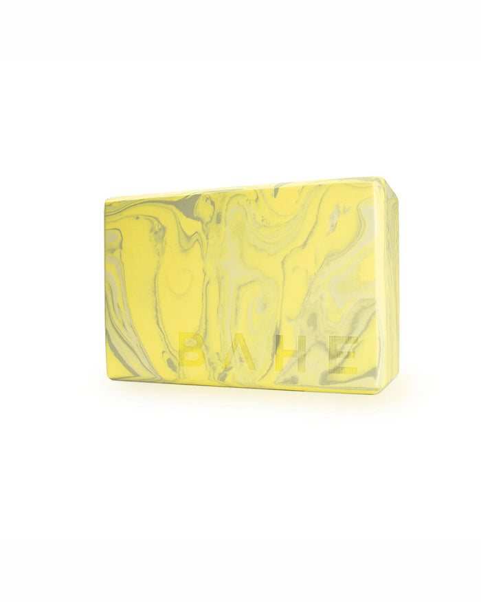 BAHE Yoga Block 22.5x15x9cm - Pale Lemon Marble