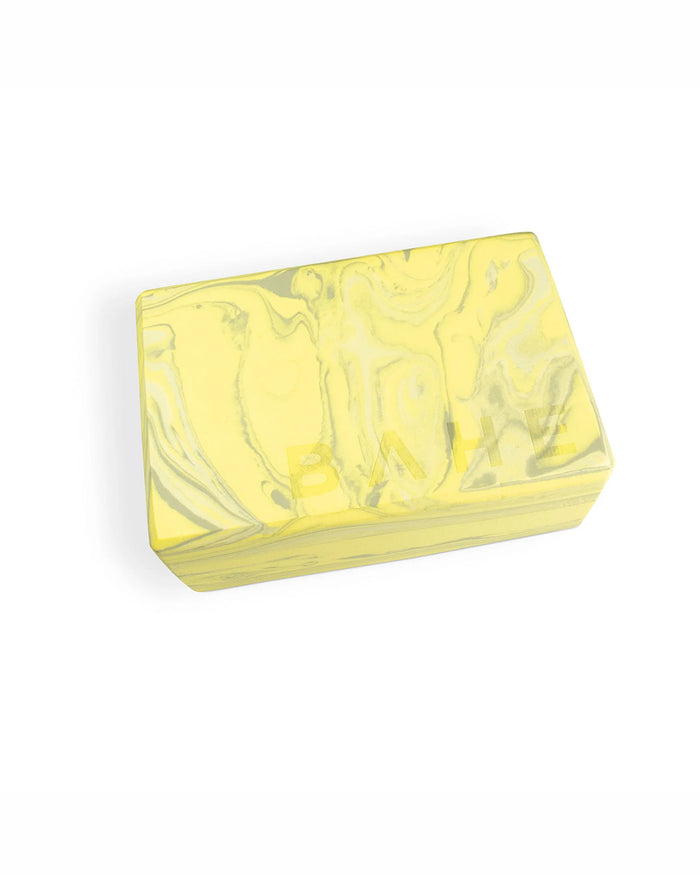 BAHE Yoga Block 22.5x15x9cm - Pale Lemon Marble