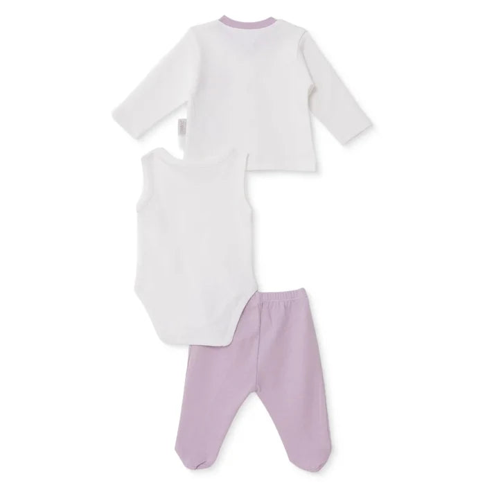 Bebbek Girls 10pc Newborn Set Animal with Poppers V - Neck Long Leg Long Sleeve - Ecru Ecru - ebebek