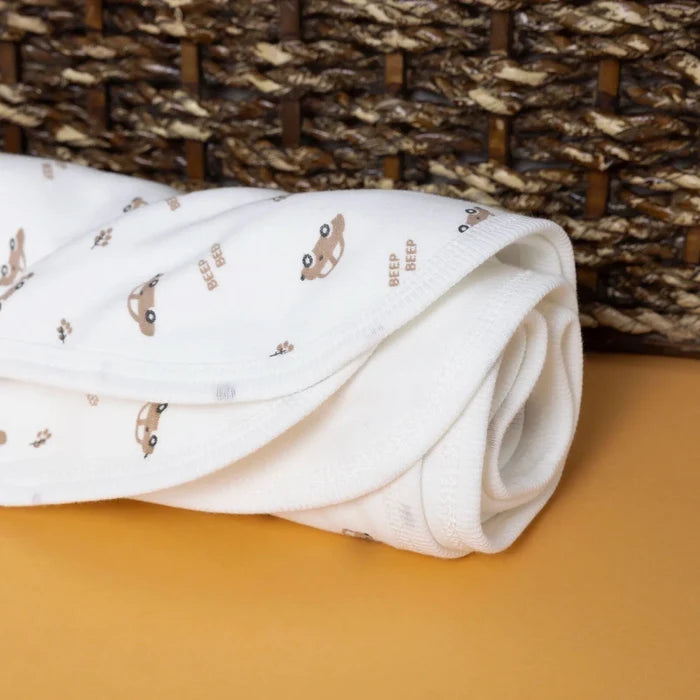Bebecix Boys Cotton Jersey Blankets - Ecru Ecru - ebebek