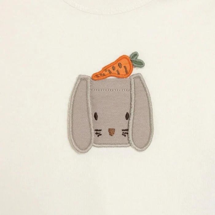 Bebetto Boys T-shirt & Footless Bottom Set Animal Print Baby Carrot Crew Neck Full Length Short Slee - Brown Brown - ebebek