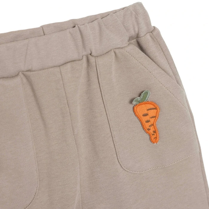 Bebetto Boys T-shirt & Footless Bottom Set Animal Print Baby Carrot Crew Neck Full Length Short Slee - Brown Brown - ebebek