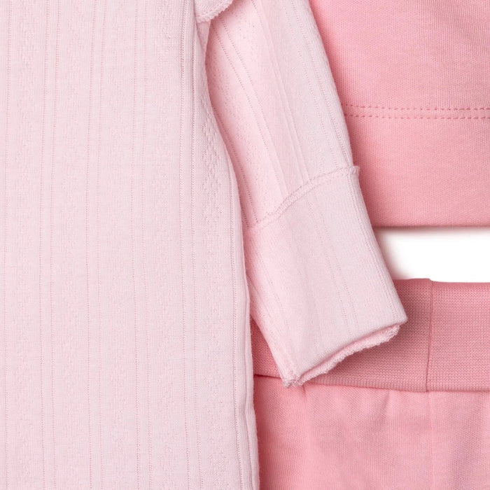 Bebetto Girls 5 - Piece Newborn Hospital Set Snap Fastening Loves You Crew Neck Full Length Long Sleev - Pink Pink - ebebek
