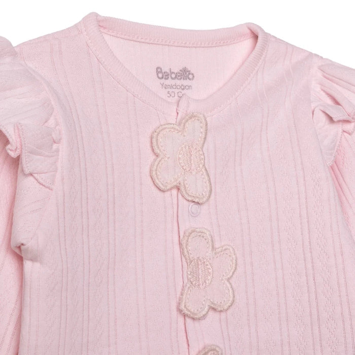 Bebetto Girls 5 - Piece Newborn Hospital Set Snap Fastening Loves You Crew Neck Full Length Long Sleev - Pink Pink - ebebek