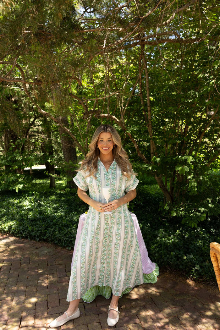 Bethany Pattern Button Down Dress