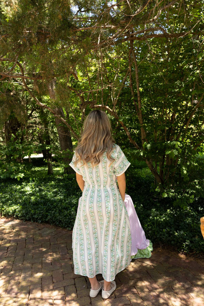 Bethany Pattern Button Down Dress