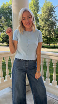Bev Scalloped Short Sleeve Cardigan