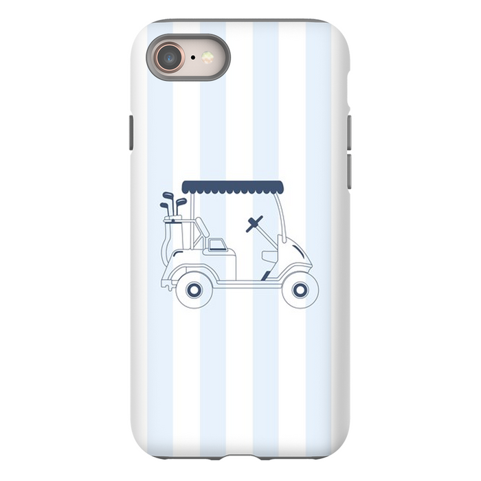 Blue Stripes Golf Cart Phone Case