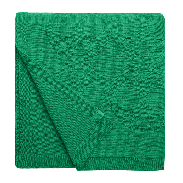 Boo Studio Wool Baby Blanket Peas