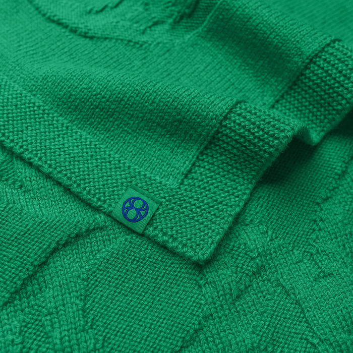 Boo Studio Wool Baby Blanket Peas