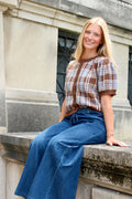 Britton Plaid Sweater Top