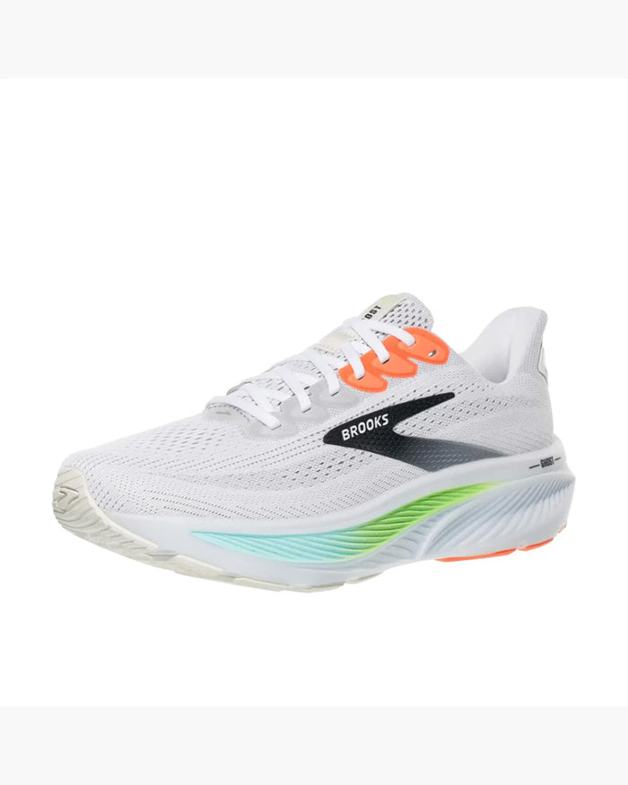 Brooks Men's Ghost 17 - White/Pink Clay/Gecko