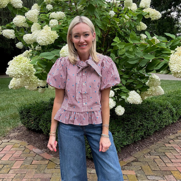 Calla Polka Dot Tie Top