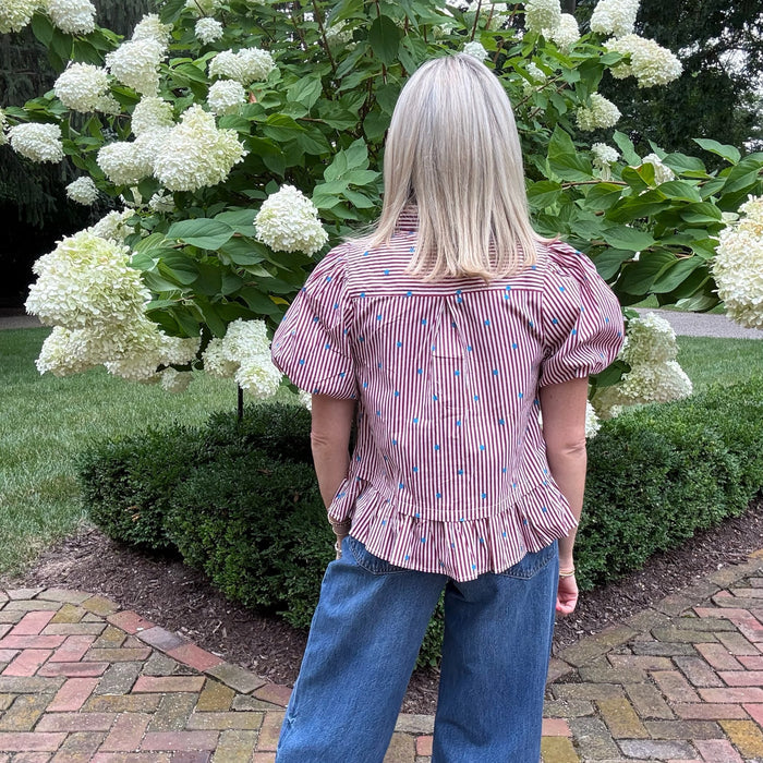 Calla Polka Dot Tie Top