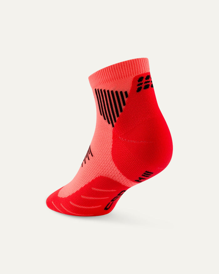 CEP Men's Run Socks Low Cut 5.0 - Neon Coral