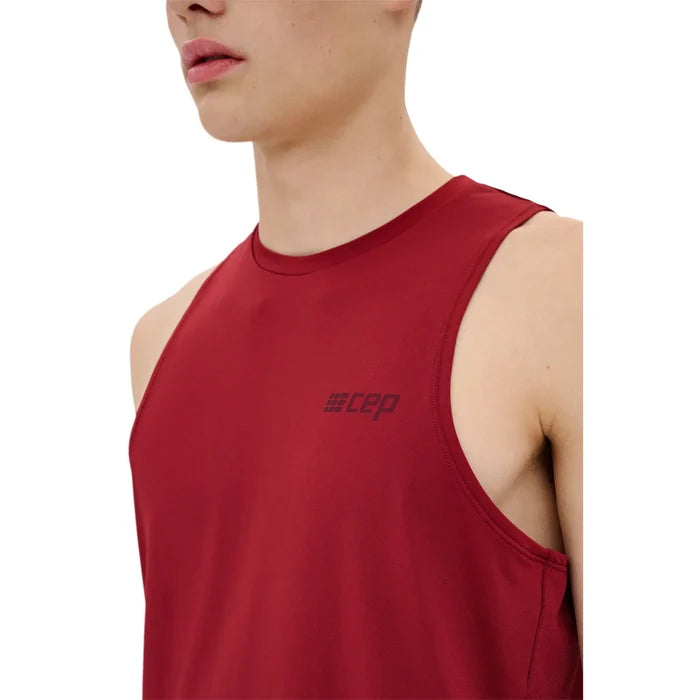 CEP Men's The Run Tank Top Round Neck v5 - Dark Red