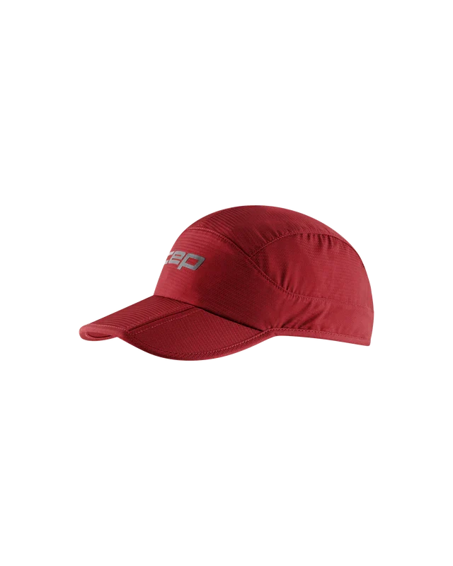 CEP Unisex's Run Foldable Cap - Burgundy