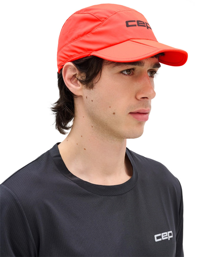 CEP Unisex's Run Foldable Cap - Neon Coral