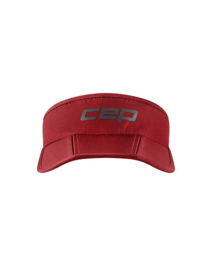 CEP Unisex's Run Foldable Visor - Burgundy