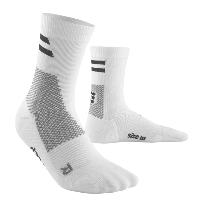 CEP Unisex's Training Socks Mid-Cut - White