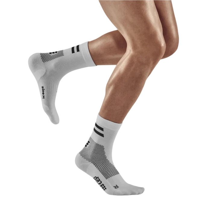 CEP Unisex's Training Socks Mid-Cut - White