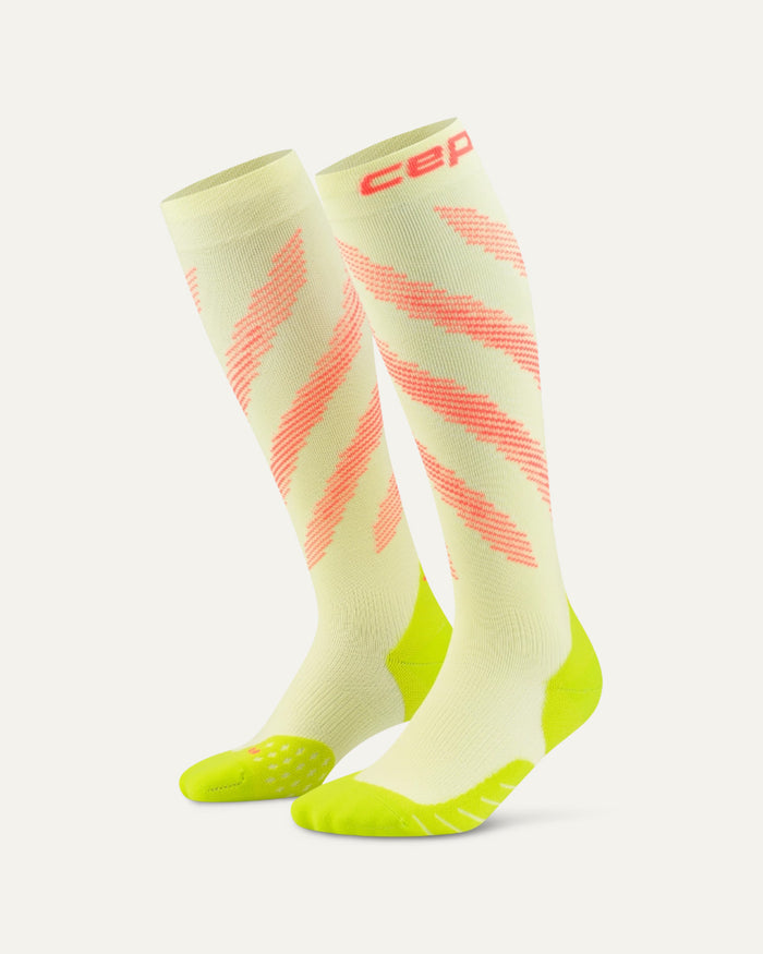 CEP Women's Run edt. Elliptic Socks Tall - Lime/Neon Coral