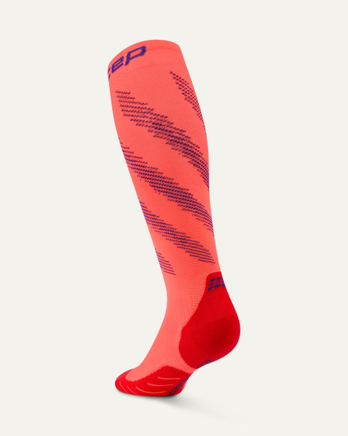 CEP Women's Run edt. Elliptic Socks Tall - Neon Coral/Purple