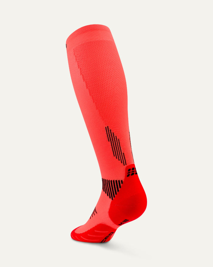 CEP Women's Run Socks Tall 5.0 - Neon Coral