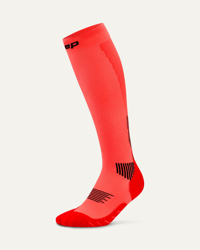 CEP Women's Run Socks Tall 5.0 - Neon Coral