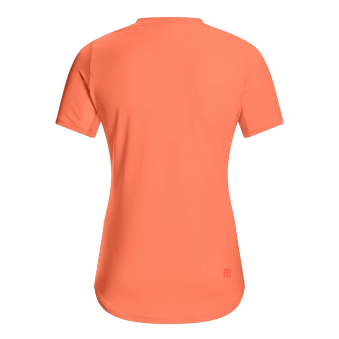 CEP Women's The Run Shirt Round Neck Short Sleeve v5 - Coral