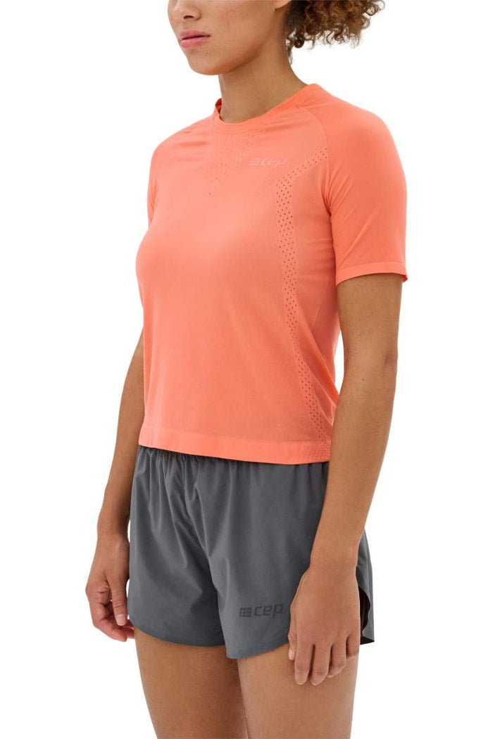 CEP Women's Ultralight Seamless Shirt Short Sleeve v2 - Coral