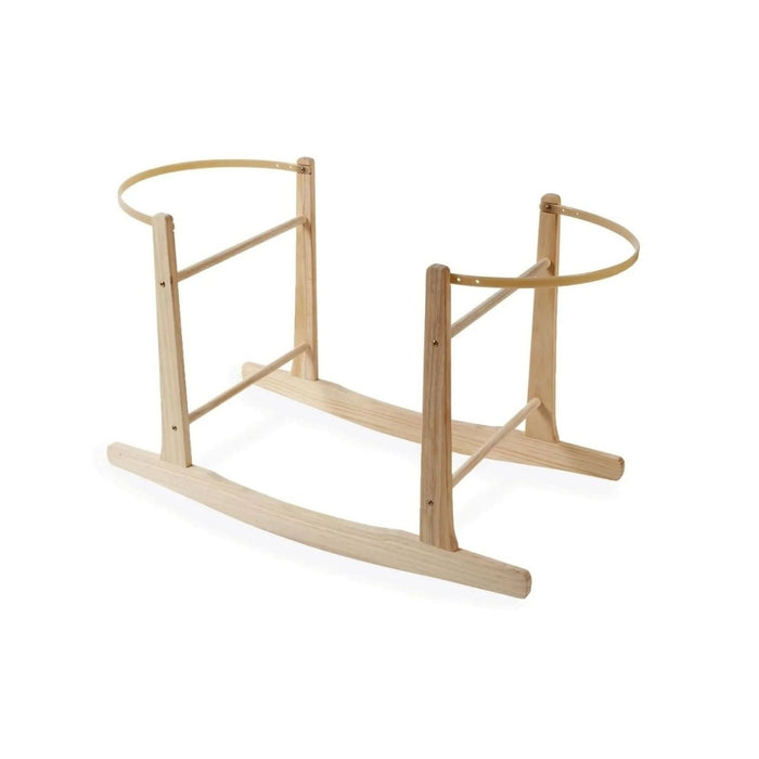 Clair de Lune Cream Dimple Palm Moses Basket with Rocking Stand - ebebek