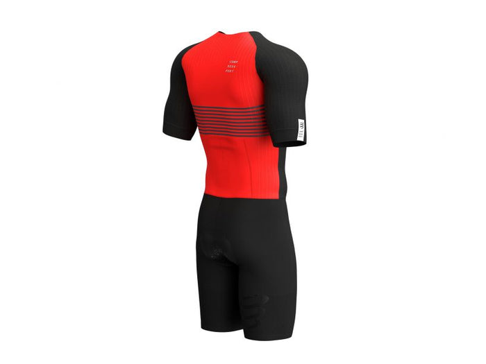 Compressport Men's Aero SS Trisuit - Black/Red