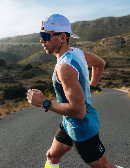 Compressport Men's Performance Tank - Niagara Blue
