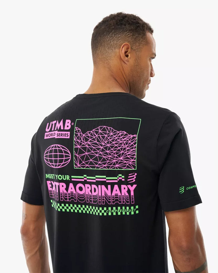 Compressport Men's Training SS Tshirt UTMB 2026 L1 - Black