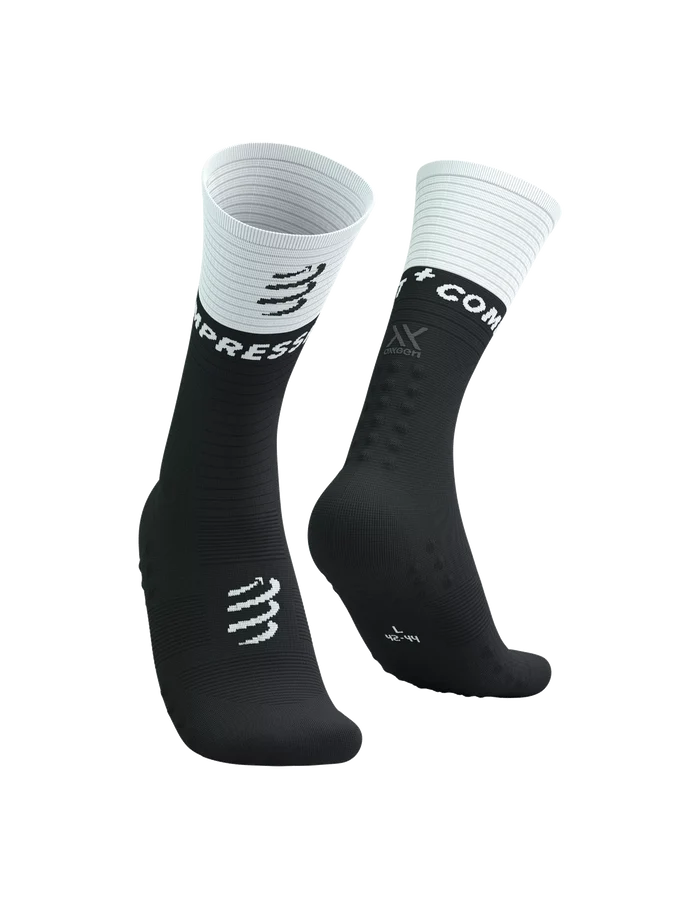 Compressport Mid Compression Socks ( XU00005B002) - White/Black