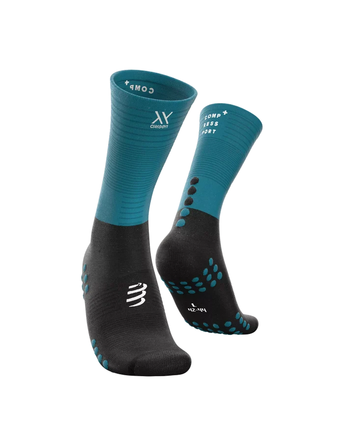Compressport Mid Compression Socks ( XU00005B5028) - Mosaic Blue/Black