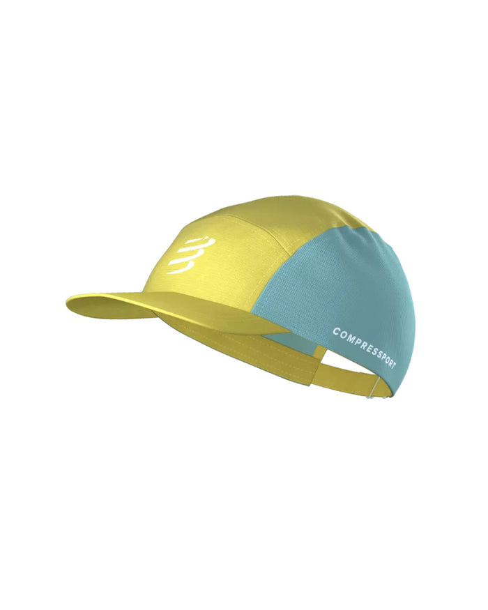 Compressport Unisex's 5 Panel Cap - Lemon/Ether